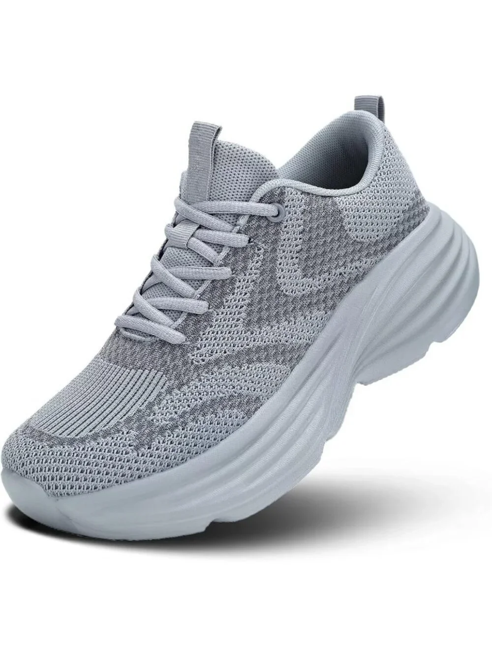 Men's Dark Grey Non Slip Walking Shoes Lightweight Breathable Running Shoes